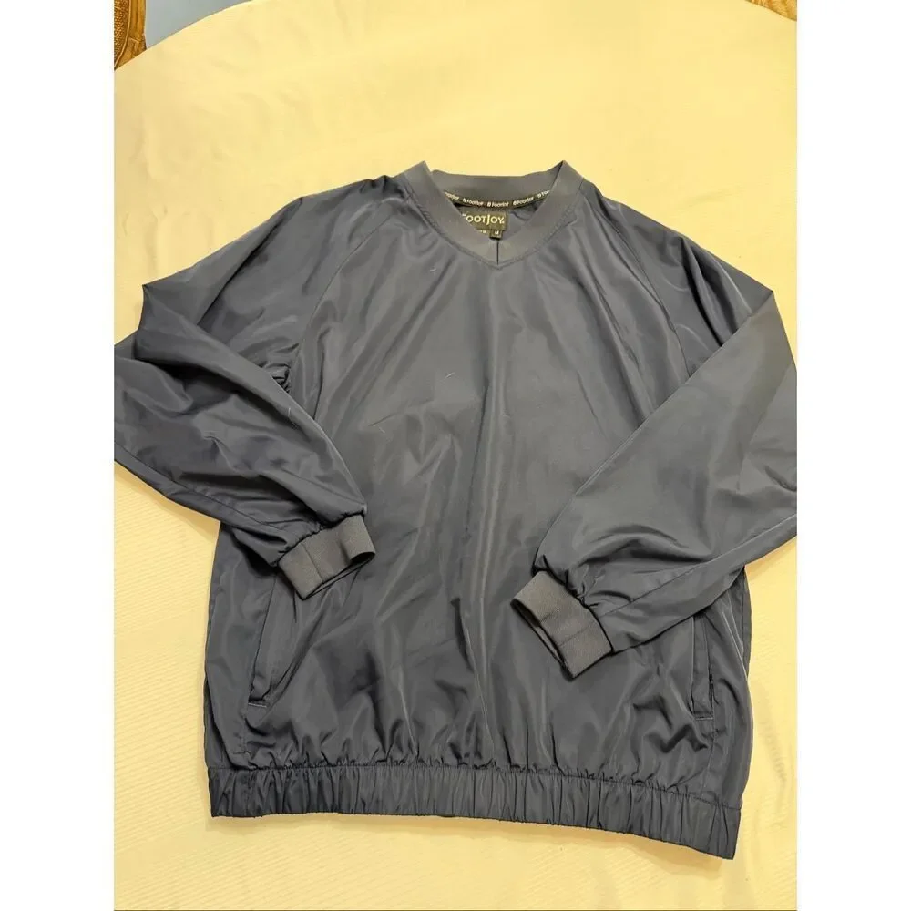 FootJoy Navy Blue Golf Pullover Windbreaker Size Medium